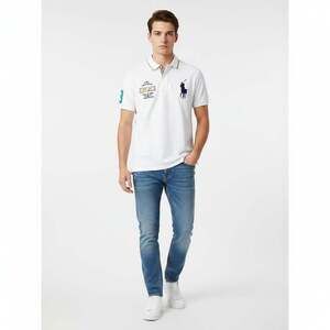 Polo Ralph Lauren Big Pony Yacht Club Polo Shirt Men's XL White Slim Fit